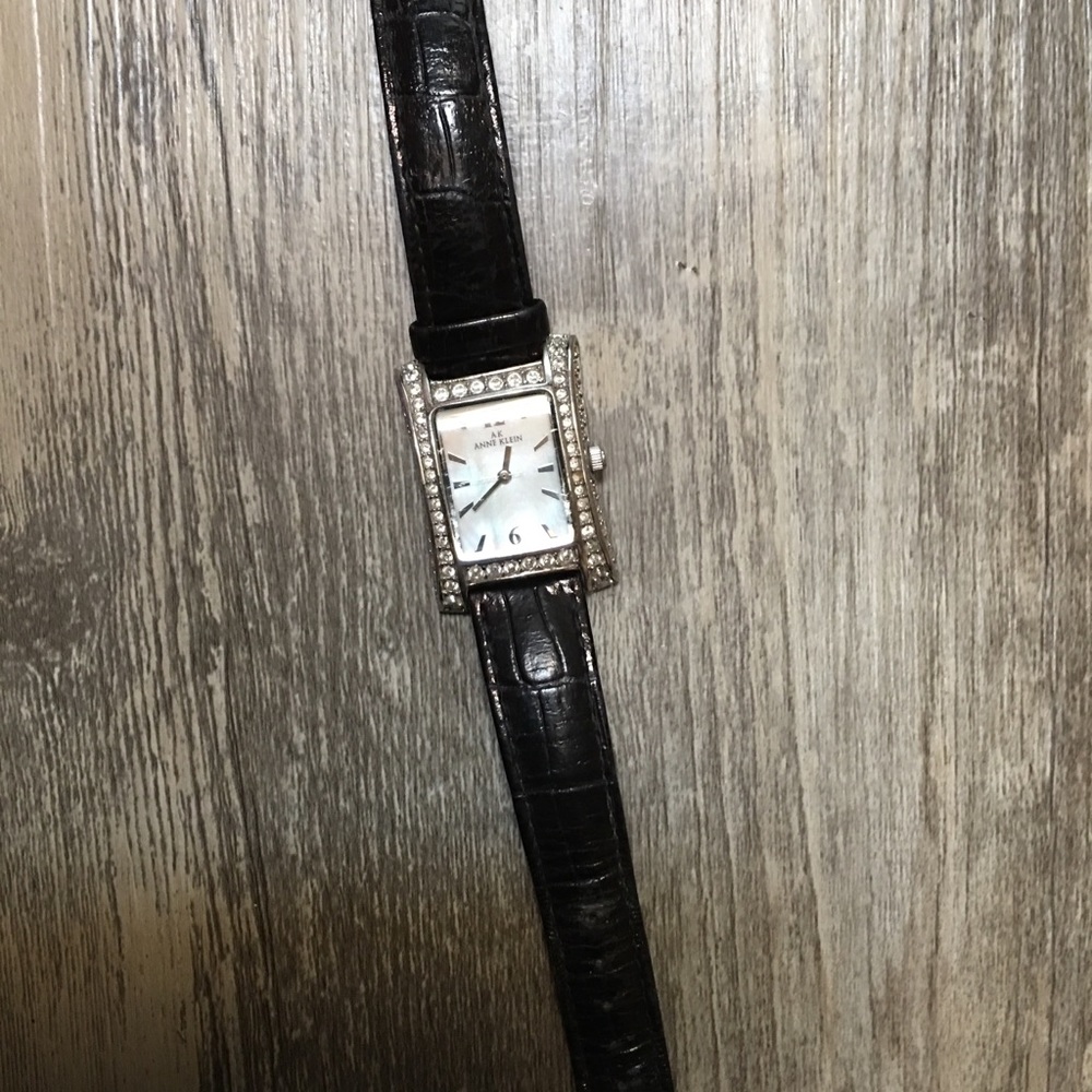 Anne Klein Swarovski Mother Pearl Womens Watch